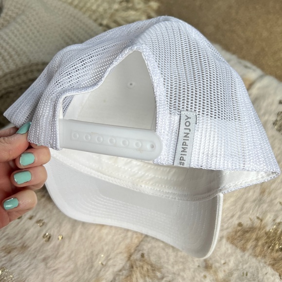 White Pimpin Joy Mesh SnapBack trucker hat. Bobby Bones show. - Picture 4 of 5